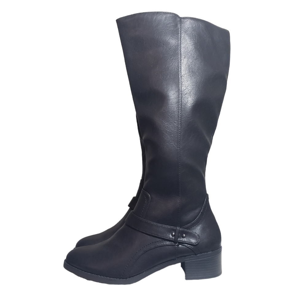 Easy Street Jewel Black Riding Boots Sz 9.5M